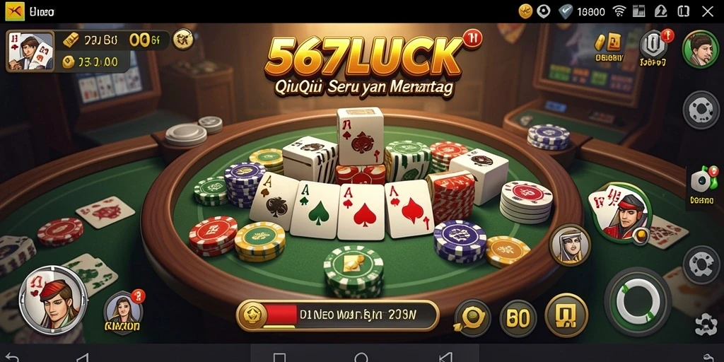 Tampilan gameplay QiuQiu yang seru dan menantang.