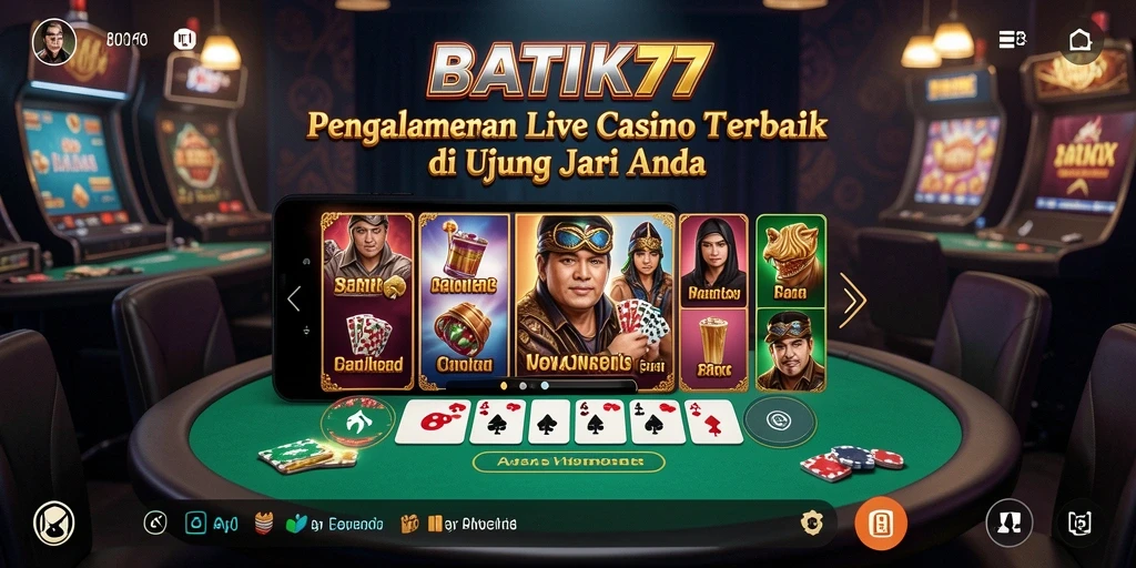 Tampilan menangkap momen seru di permainan Live Casino BATIK77.