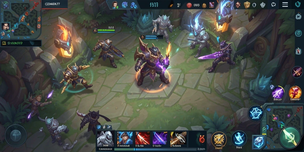 Tampilan aksi seru dalam <strong>CEMARA77</strong> saat bertarung di arena MOBA.