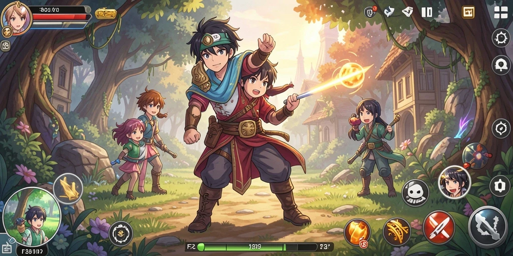 Menampilkan karakter Anime yang menakjubkan dalam aksi seru.