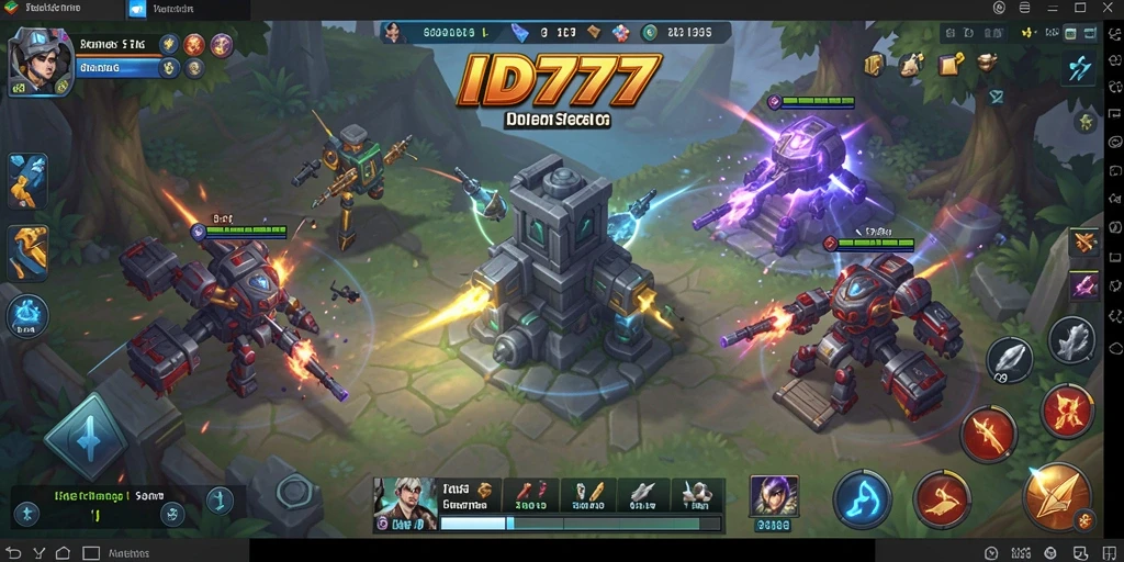 Screenshot gameplay ID777 menampilkan aksi pertempuran strategis yang seru.