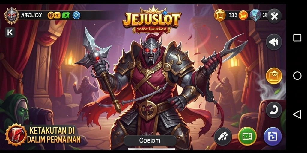 Screenshot gameplay JEJUSLOT menampilkan suasana menakutkan dan grafis detail.