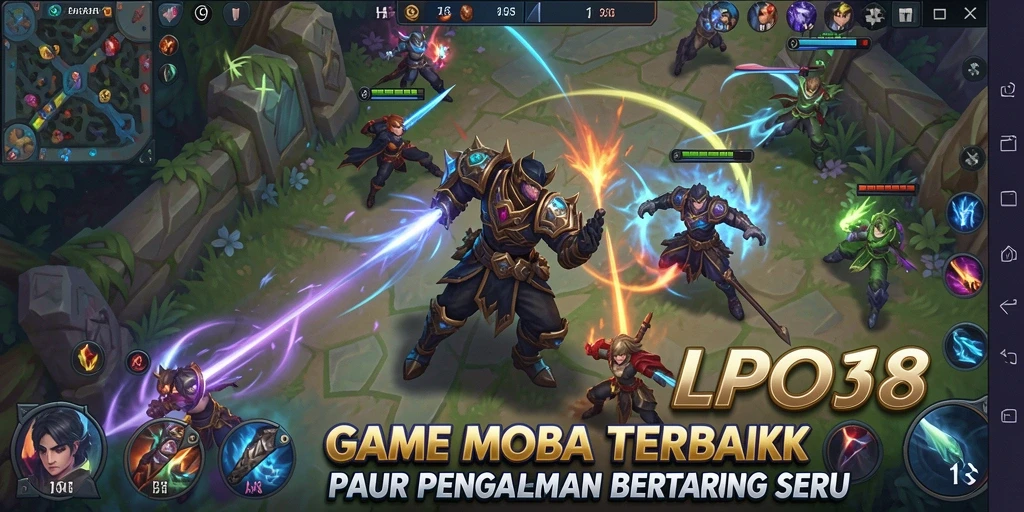 Screenshot gameplay LPO138 menampilkan aksi seru dalam pertarungan MOBA.