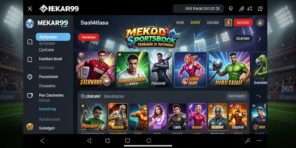 Tampilan gameplay Sportsbook yang menarik dan interaktif.