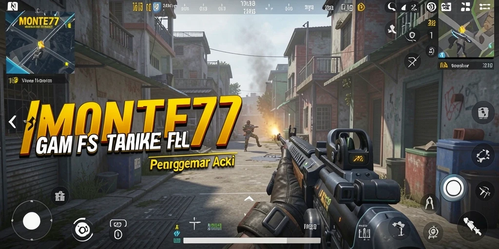 Gameplay seru MONTE77 menampilkan aksi tembak-menembak yang mendebarkan.