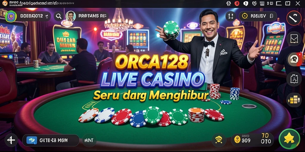 Tampilan gameplay Live Casino yang menarik dari ORCA128.