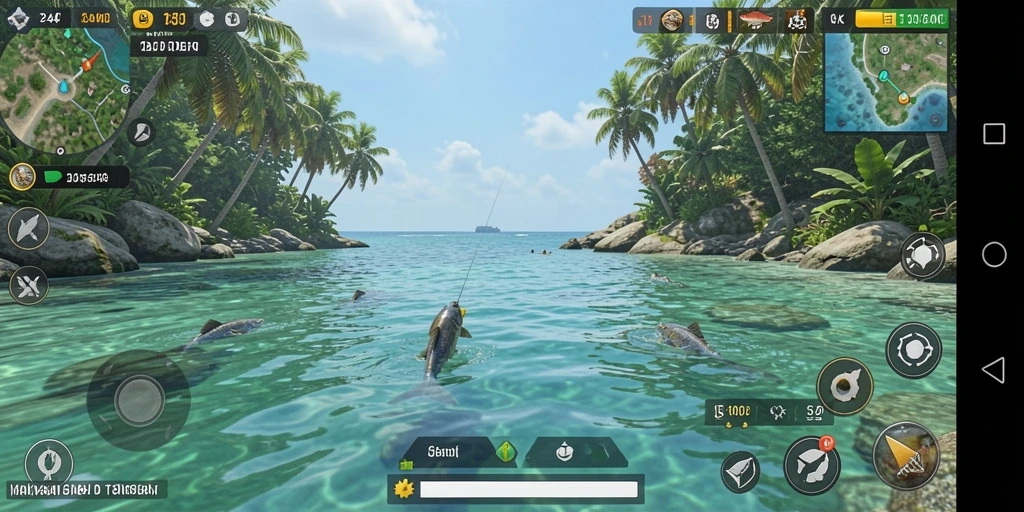Tampilan gameplay PAKDE4D menunjukkan keseruan saat memancing.
