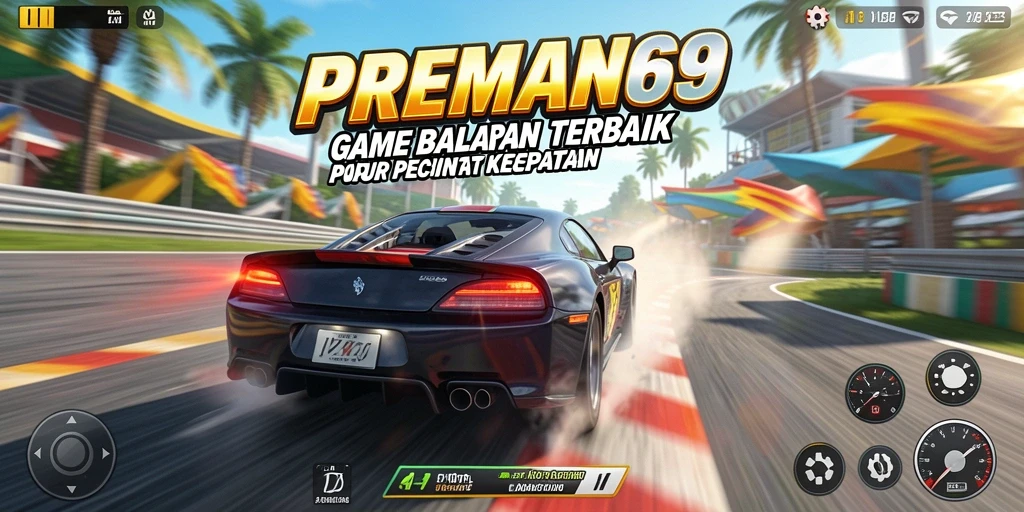 Gameplay balapan seru dan menegangkan di PREMAN69