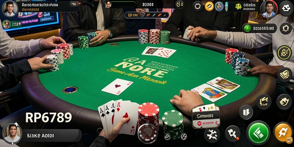 Screenshot gameplay poker RP6789 yang seru dan menarik.