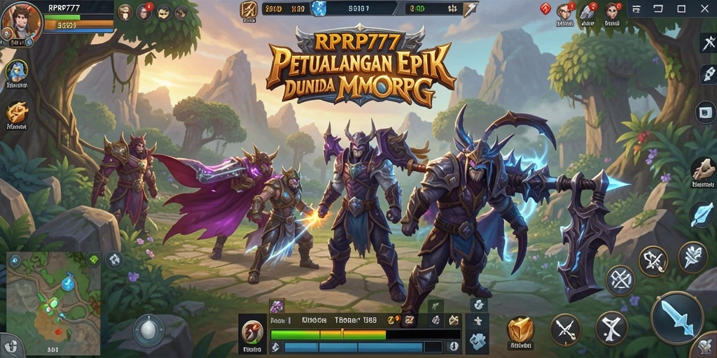 Screenshot utama menunjukkan pertarungan seru dalam RPRP777 yang penuh aksi.